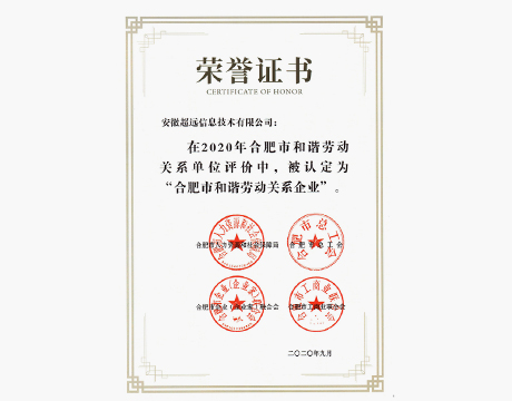 合肥市和諧勞動(dòng)關(guān)系企業(yè)